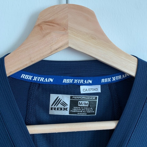 RBX X-Train - Blue Mens Lightweight Workout Shirt - Picture 4 of 5